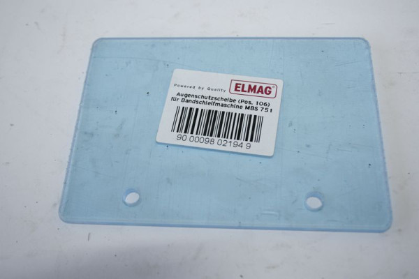 Écran de protection oculaire ELMAG (position 106) pour ponceuse à bande MBS 751, 9802194