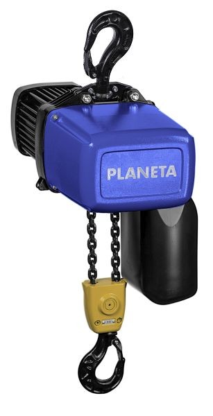 Palan électrique à chaîne Planeta PEH 1000 / 2NF double brin avec suspension à œillet et commande par contacteur 42 V, course de 3 m, H21604