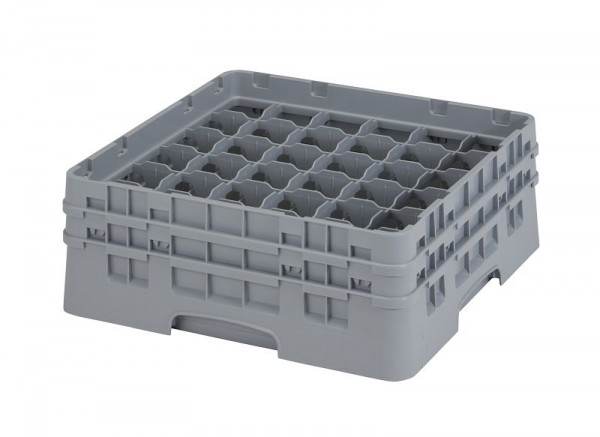 Panier de lavage Cambro 36 compartiments Camrack®, 13,3 cm, gris doux, paquet de 4, 36S434151