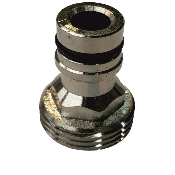 Bouchon d'accouplement Hamma en laiton nickelé, filetage extérieur G 3/4", 72001436