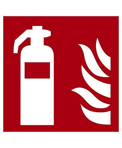 Panneau de protection incendie DENIOS "Extincteur", ISO 7010, plastique, LN, 300 x 300 mm, lot de 5, 285049