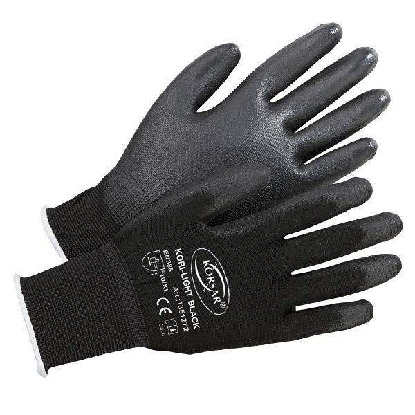 Korsar Kori-Light noir, paquet de 12 paires, taille: 9, 1351272009