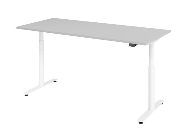 Hammerbacher bureau assis-debout électrique 180x80cm gris/blanc, VXDLR19/5/W