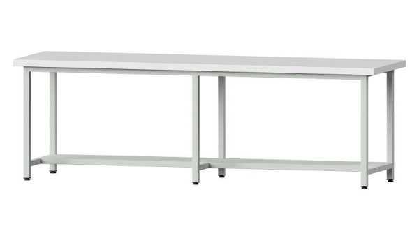 Bancs de travail ANKE table de travail, modèle 191, 2800 x 800 x 900 mm, RAL 7035, KSP 50 mm, 401.455