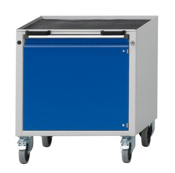 Conteneur mobile ANKE; 660x615x750 mm; RAL 7035/5010; Baignoire avec tapis antidérapant; 1 porte 540 mm, 450.200