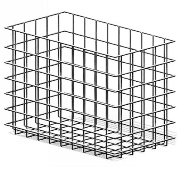 Panier en fil Wagner EWAR 43l revêtu gris, 923190