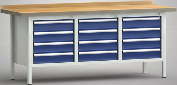 Etabli standard KLW - 2000 x 700 x 840 mm L x P x H, WS247N-2000M40-E7045