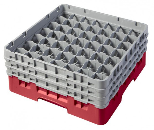 Panier de lavage Cambro 49 compartiments Camrack® 17,4 cm rouge, SU: 3 pièces, 49S638163