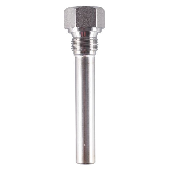 Douille de protection JUMO à visser, longueur de montage 100 mm, acier inoxydable, diamètre intérieur : 13,5 mm, 60695002