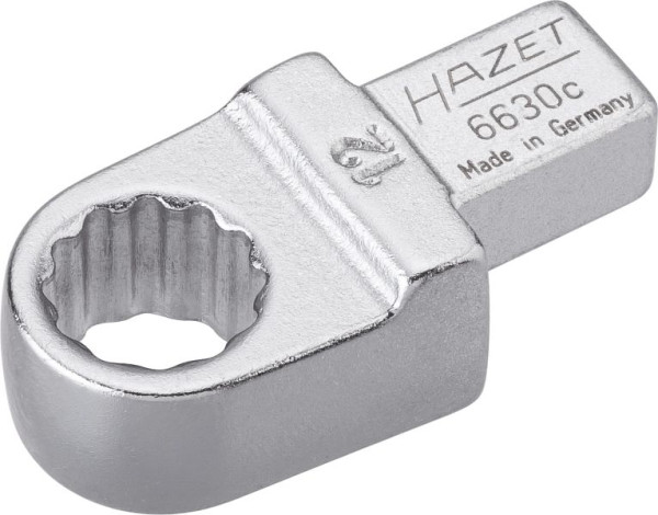Clé polygonale à insert Hazet, insert carré 9 x 12 mm, profil de traction double hexagonal externe, 12 mm, 6630C-12