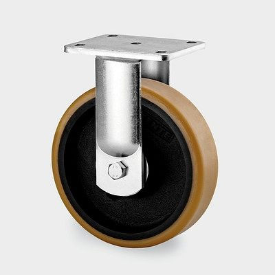 Roulette fixe TENTE-ROLLEN, roue Ø 80 mm, capacité de charge 500 kg, hauteur 135 mm, A 92 Shore, 9688ETP080P63