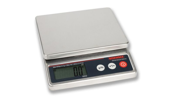 Balance compacte Soehnle, charge maximale : 500 g, incrément de chiffres : 0,1 g, 120 x 150 mm, 9202.10.001