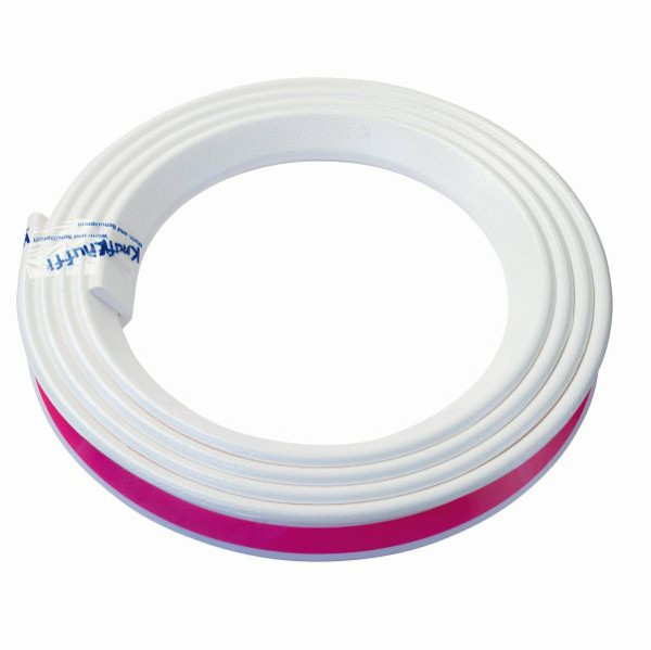 Protection d'angle Knuffi, profil d'avertissement et de protection type H, blanc, 5 mètres, PH-10327