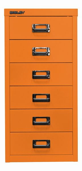 Bisley MultiDrawer™, série 29, DIN A4, 6 tiroirs, orange, L296603