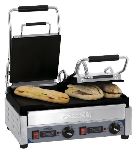 Casselin Panini Grill 2-Way - Premium - Smooth / Smooth avec minuterie, CGP2LLPT