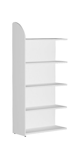 Kerkmann DANTE étagère 1900 x 800 mm avec paroi arrière, 5 étagères, blanc, 50972610
