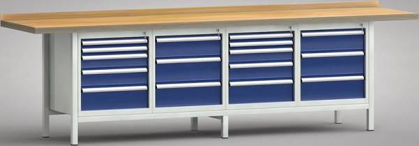 Etabli professionnel KLW - 3000 x 700 x 905 mm L x P x H (ERGO-VERSION), WP427E-3000M45-E1662
