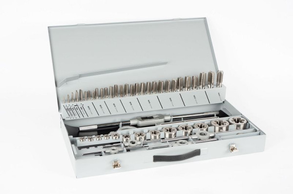 Assortiment de filetage GSR 64 pièces métriques M3 - M24 HSSG pour filetages intérieurs et extérieurs, 00708110