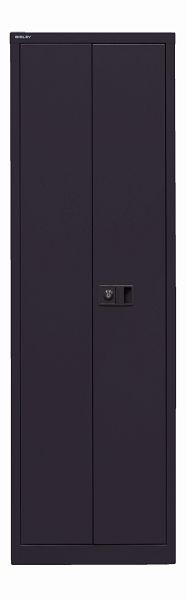 Armoire universelle à portes battantes Bisley, 4 étagères, 5 OH, noir, E782A04B6633