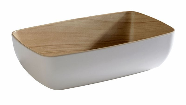 APS GN 1/4 cuve -FRIDA-, 26,5 x 16,2 cm, hauteur : 7,5 cm, mélamine, intérieur : aspect bois, extérieur : blanc, 84586