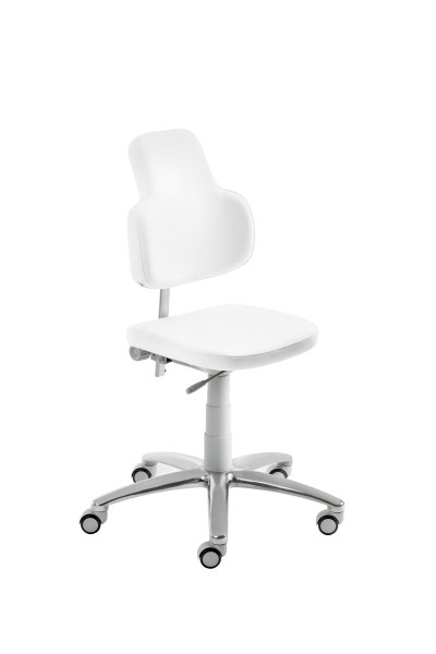 Chaise pivotante Mayer Sitzmöbel , assise et dossier rembourrés, mécanisme standard et soufflet gris clair, blanc polaire, 2206G_30582