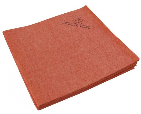 De Witte Chiffon microfibre non tissé 40 x 38 cm rouge - 140 g ECO, PU: sachet de 5 pièces, 370.000.003
