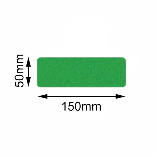 Marqueur de sol Mehlhose rectangle vert de sécurité 50x150mm, UE: 10 pièces, KSUS1V10