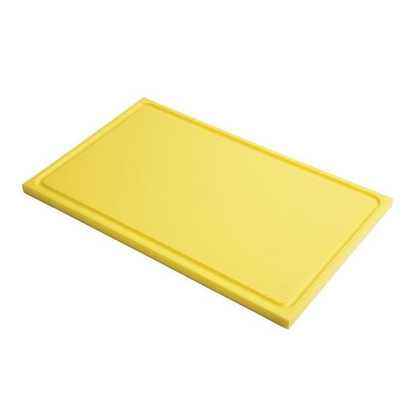 Planche à découper Gastro M avec rainure de jus GN1 / 2 jaune, GN321