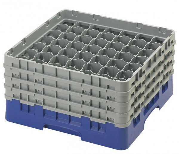 Panier de lavage Cambro 49 compartiments Camrack® 21,5 cm bleu marine, lot de 2, 49S800186