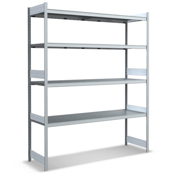 BITO grande étagère set /350kg 2499x2066x624 Étagère galvanisée 4 niveaux, C1255-0023