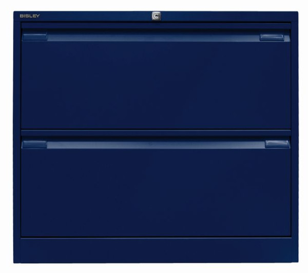 Classeur suspendu Bisley, double rail 2 tiroirs HR, bleu Oxford, DF2639