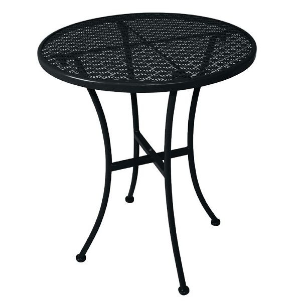 Table bistrot ronde Bolero en acier design slim noir 60cm, GG705