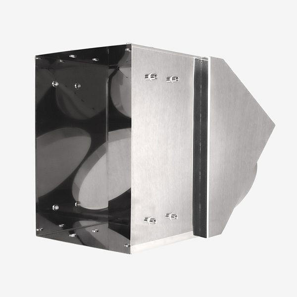 Caisson de goulotte HKW avec sortie d'angle 45° - inox Ø 285 mm - rectangulaire, 90907