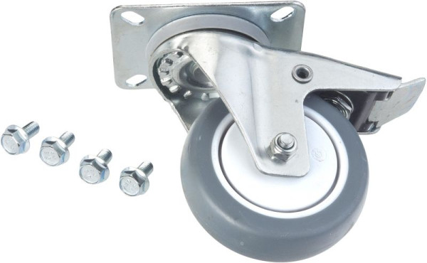 Roulette pivotante Hazet, avec frein, roulette pivotante avec frein Ø 100 mm pour servante d'atelier HAZET Assistent 167-3, S, 177, couple de serrage : 15 Nm, 177-011