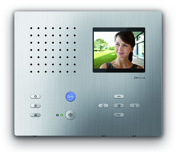 Interphone vidéo intérieur TCS pour appels mains libres série Carus ADAPTO, montage en saillie argent, CAI2100-0150