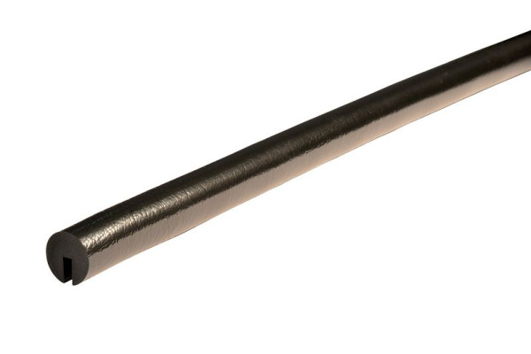 Profilé de protection des arêtes, d'avertissement et de protection Knuffi type B+, noir 1, PB-11211