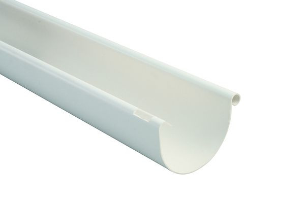 Marley gouttière demi-ronde RG 125, 1,0 m blanc, 083506