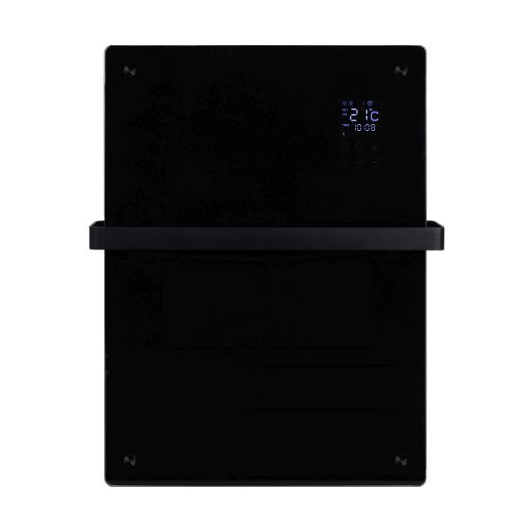 Radiateur sèche-serviettes Eurom Alutherm Sani Verre 800 WiFi noir, 361247