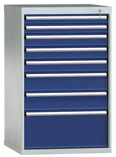 Armoire à tiroirs KLW 1150 x 725 x 750 mm H x L x P, dimensions d'installation : 150 mm, division : 36x36 unités, SGB1150-08EP-001