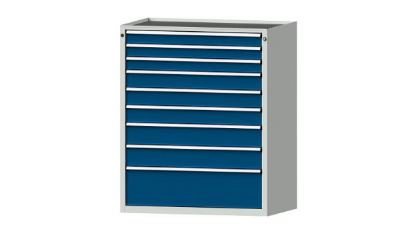 Armoire à tiroirs pour établis ANKE, modèle 4006 V, 1060 x 675 x 1280 mm, RAL 7035/5010, baignoire, 611.510