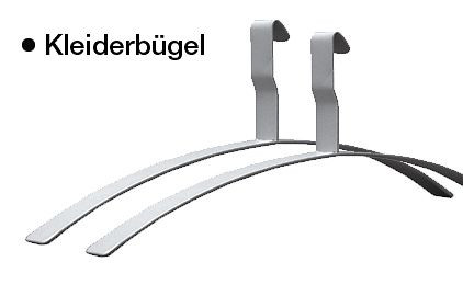 Kerkmann Montana cintre, L 420 x P 25 x H 165 mm, aluminium argenté, lot de 2, 39655814