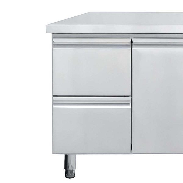 Vaiotec lot de 2 tiroirs pour tables réfrigérées EASYLINE 700 gauche, capacité de charge 50 kg, 10011