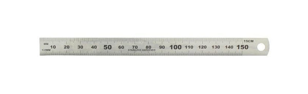 règle en acier hedue, longueur: 15 cm, B101