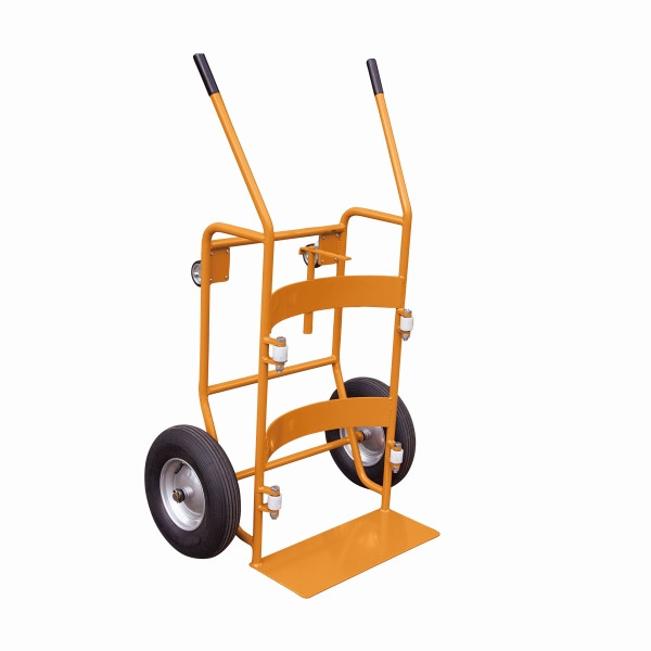 Dumper à tambour industriel Eichinger avec pneus gonflés à l'air et 2 rouleaux supplémentaires, orange pur, 22450000000000