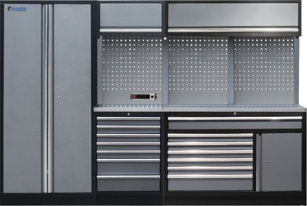 Kunzer module d'atelier 6 avec plan de travail en acier inoxydable, WESS6