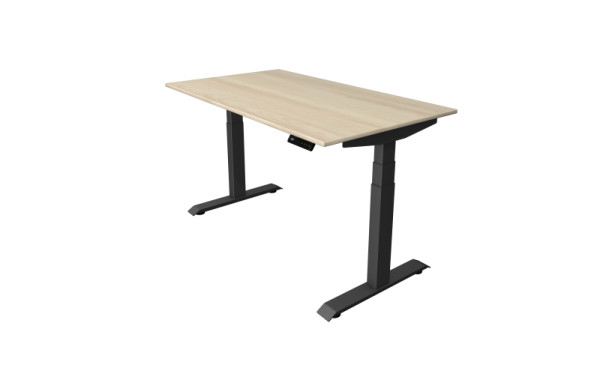 Kerkmann Move 4 table assis/debout, L 1400 x P 800 mm, réglable en hauteur électriquement de 640 à 1290 mm, érable, 10081050