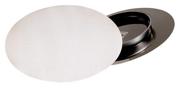 Assiette à pâtisserie APS, Ø 31 cm, hauteur : 3 cm, acier inoxydable, poli mat, version stable avec pied, 00046