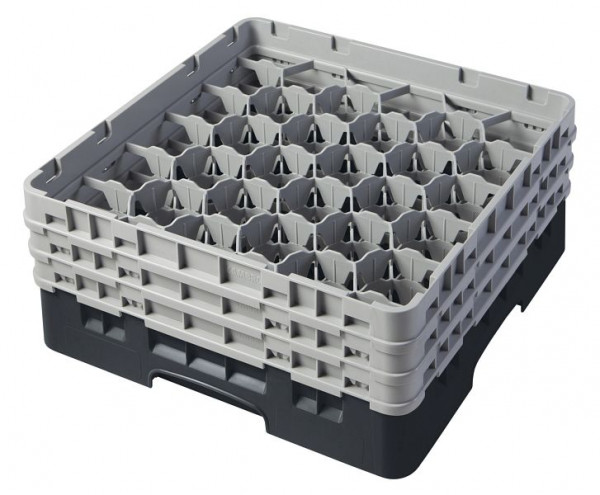 Panier de lavage Cambro 30 compartiments Camrack® 17,4 cm noir, paquet de 3, 30S638110