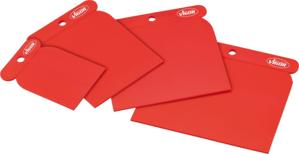 Jeu de spatules japonaises VIGOR, plastique, nombre d'outils : 4, V4278