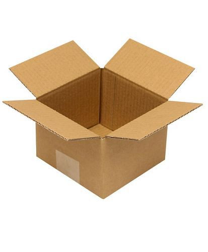 Boîte pliante en carton ondulé TransPak 1 paroi, dimensions intérieures 140 x 140 x 100 mm, qualité 1.20B, paquet de 50, 299208